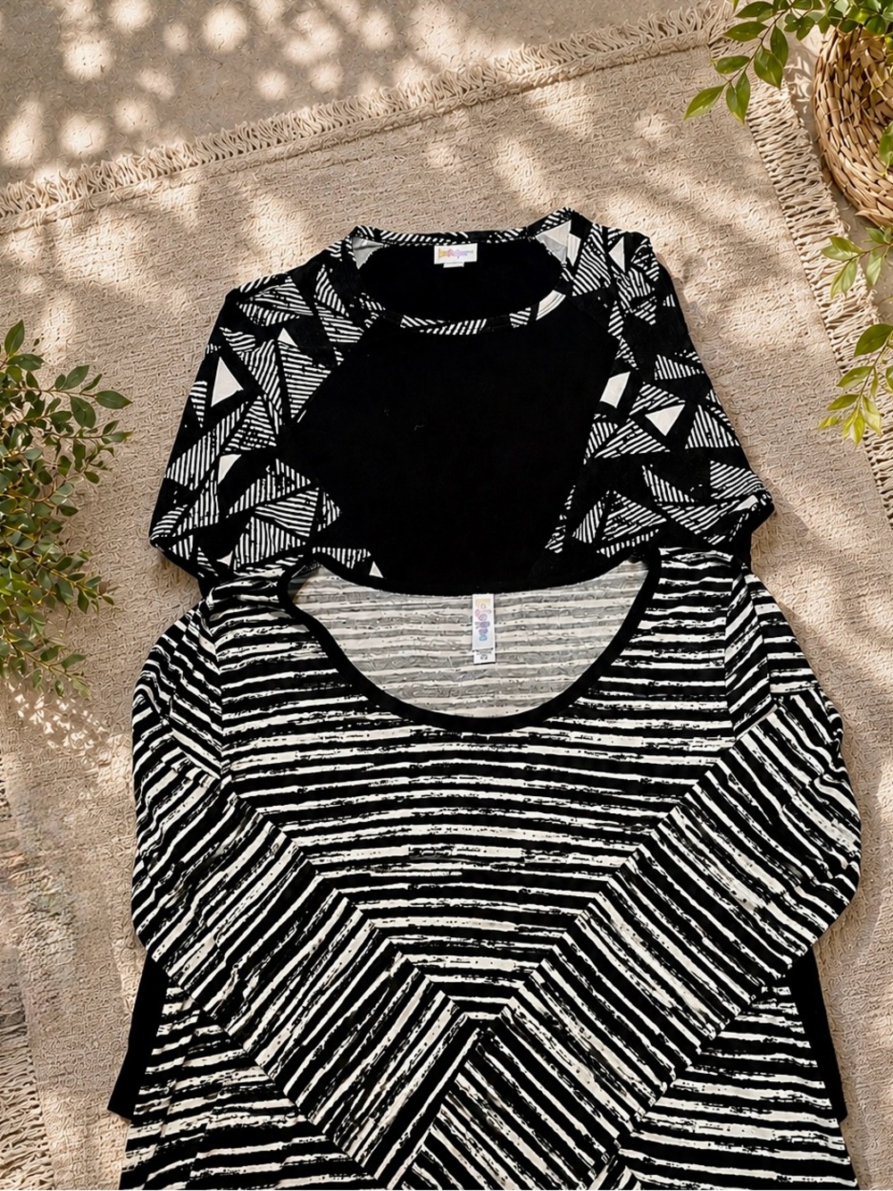 LuLaRoe Black and White Tops